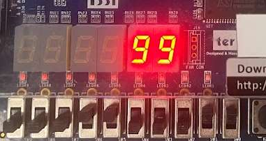 8-bit display with 99 as input